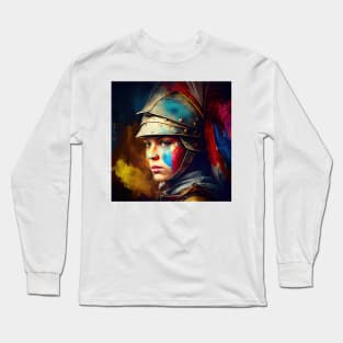 Powerful Medieval Warrior Woman #2 Long Sleeve T-Shirt